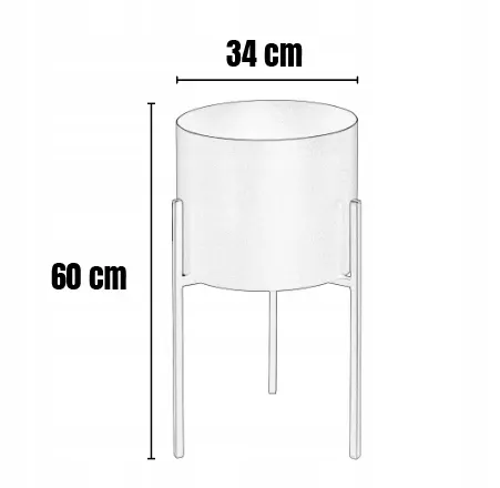 DONICZKA-osłonka na donice metalowa MACON M biała - LD_TZ000341