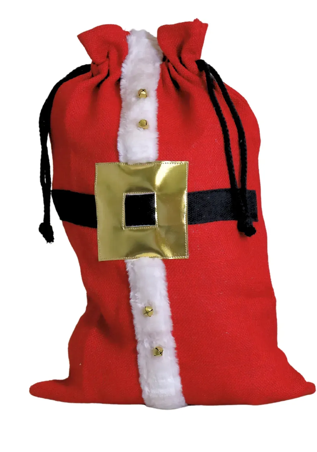 Jutowy WOREK ŚWIĘTEGO MIKOŁAJA średni czerwony