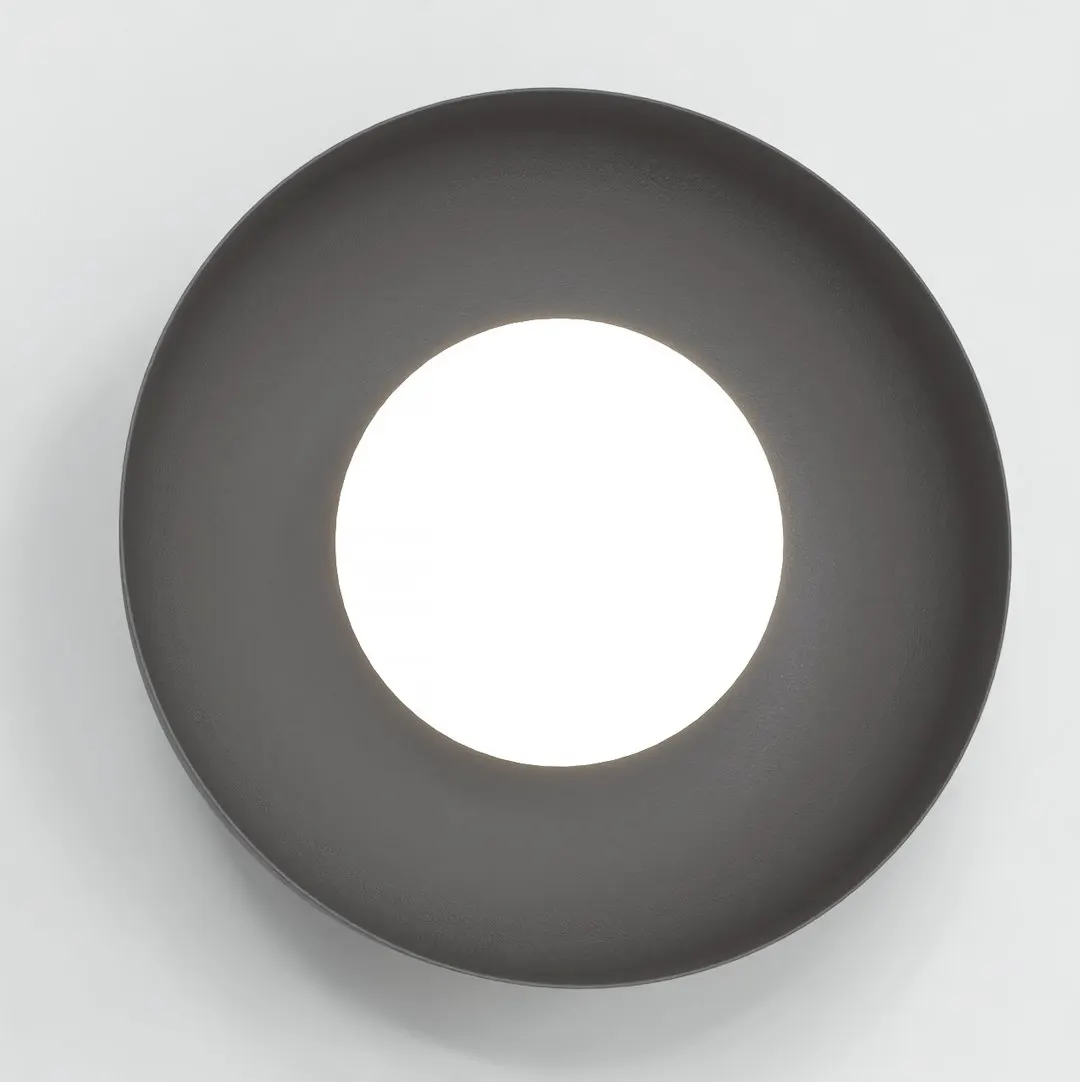 lampa, pierścień, okrągła, światło, szary metaliczny