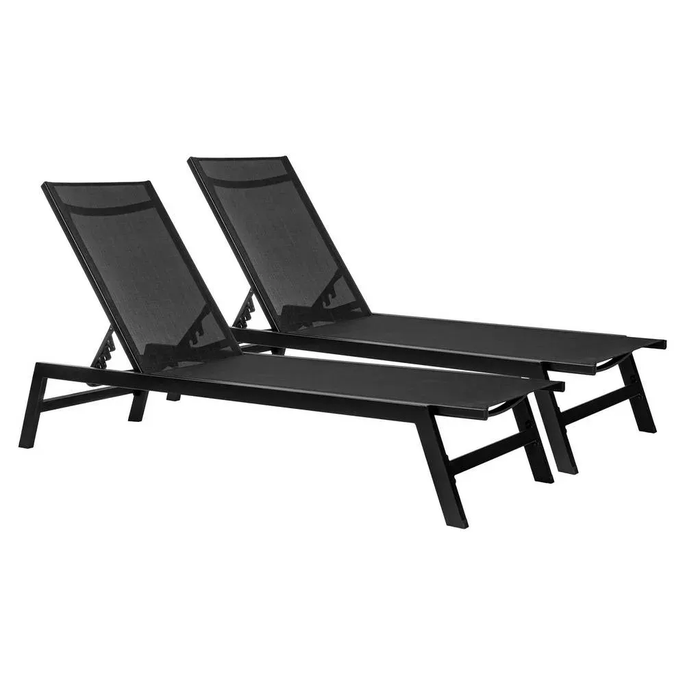 Leżak ogrodowy LORD 60 regulacja oparcia czarny - MI_5905610252441
