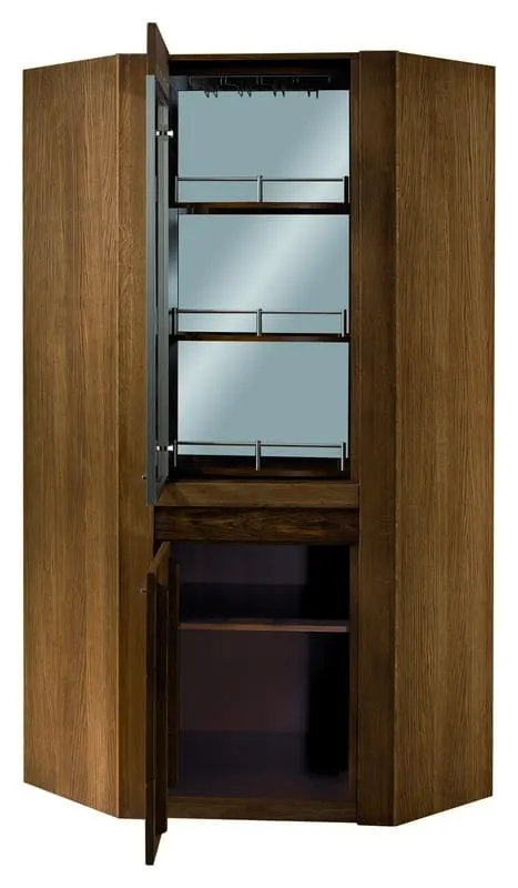 Barek obrotowy 2-drzwiowy VELVET 16 drewniany dąb rustical 200x91x91cm - TH-100-0968