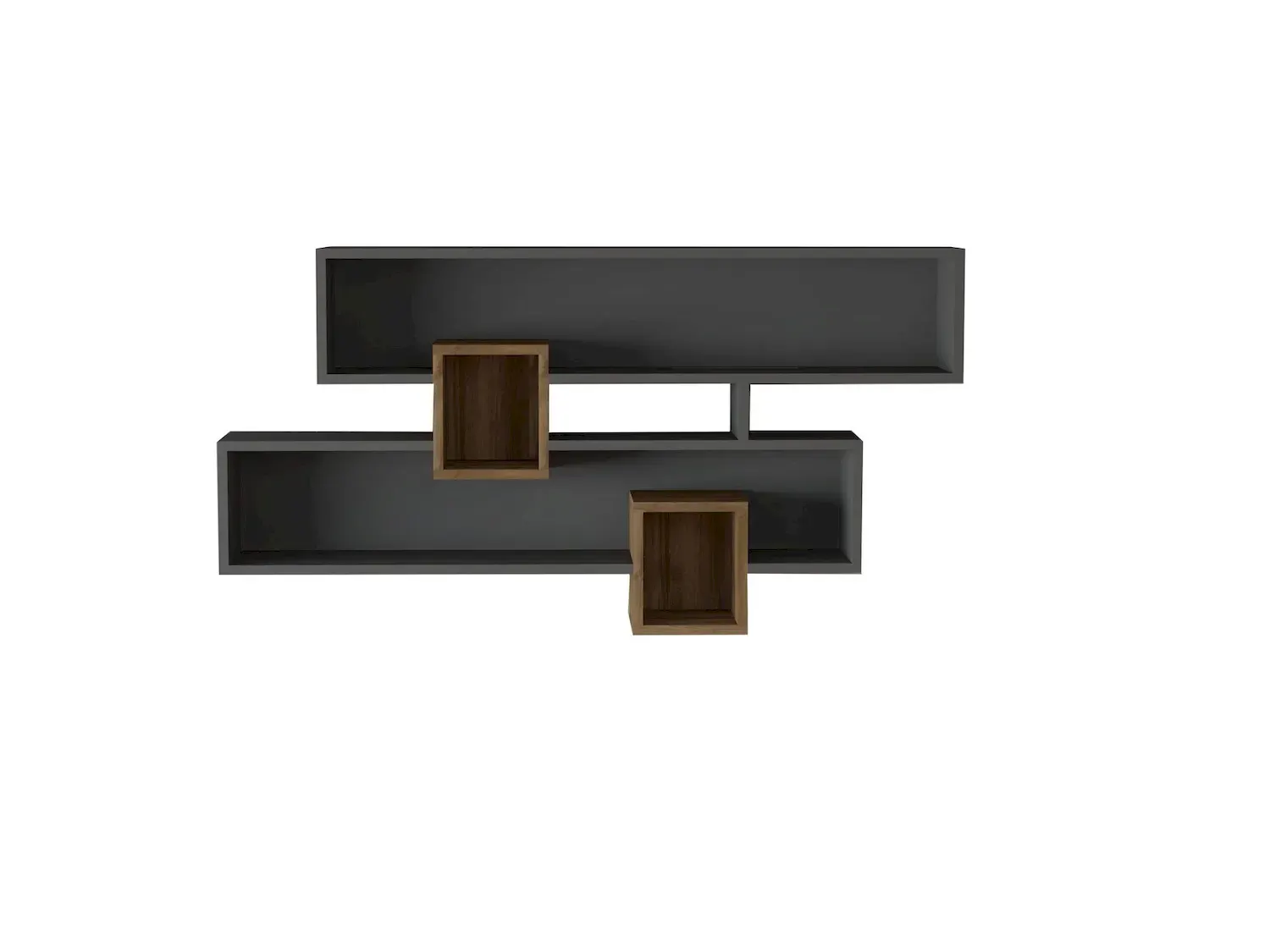 Półka ścienna KAREN 120 cm orzech antracyt