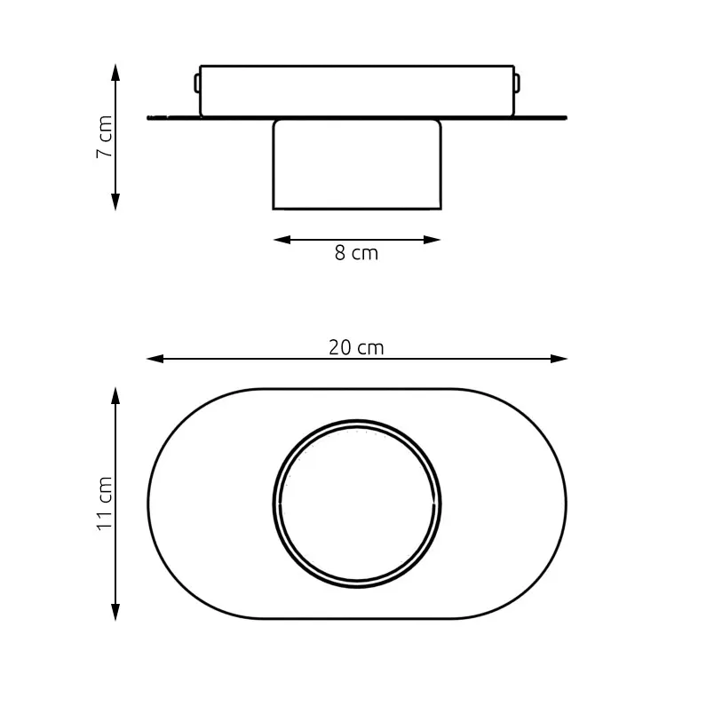 Lampa sufitowa STILO 1 BL czarna - 1449/1