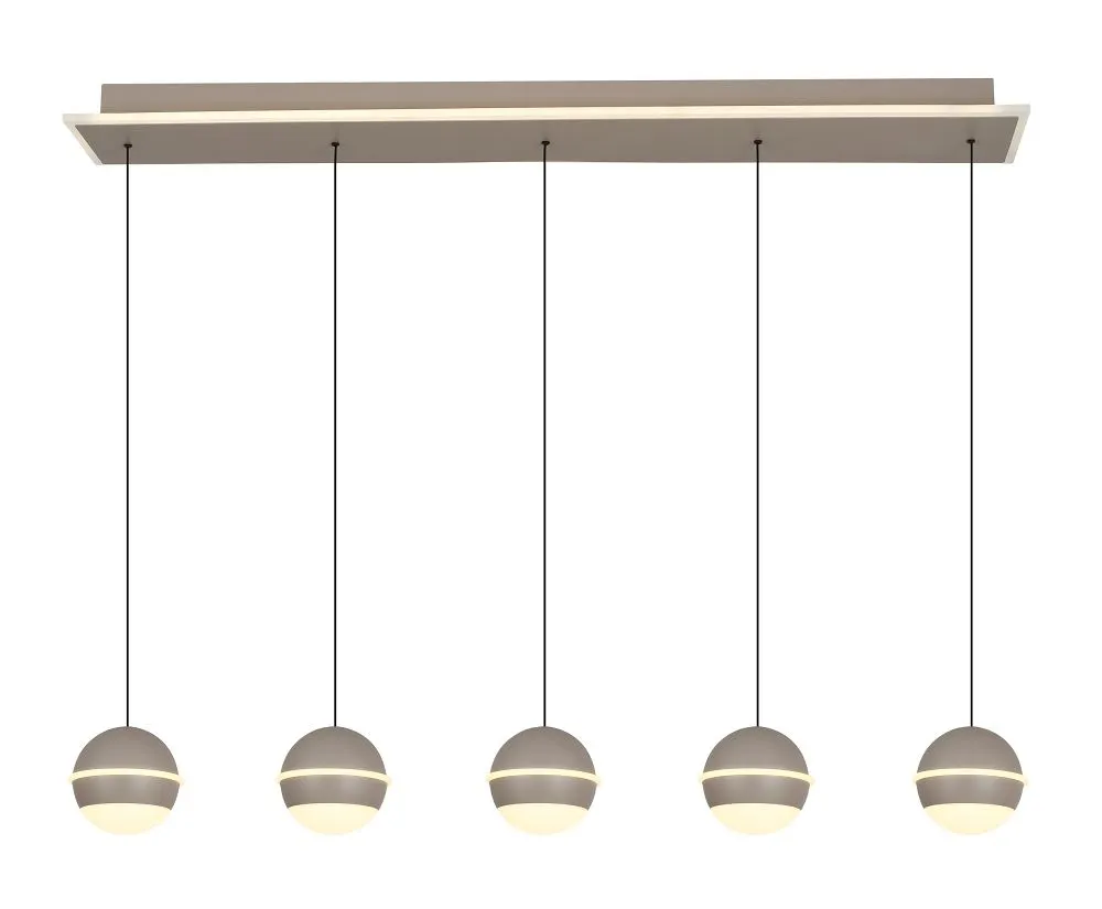Lampa wisząca prosta BIARRITZ 5 LED kaszmirowa