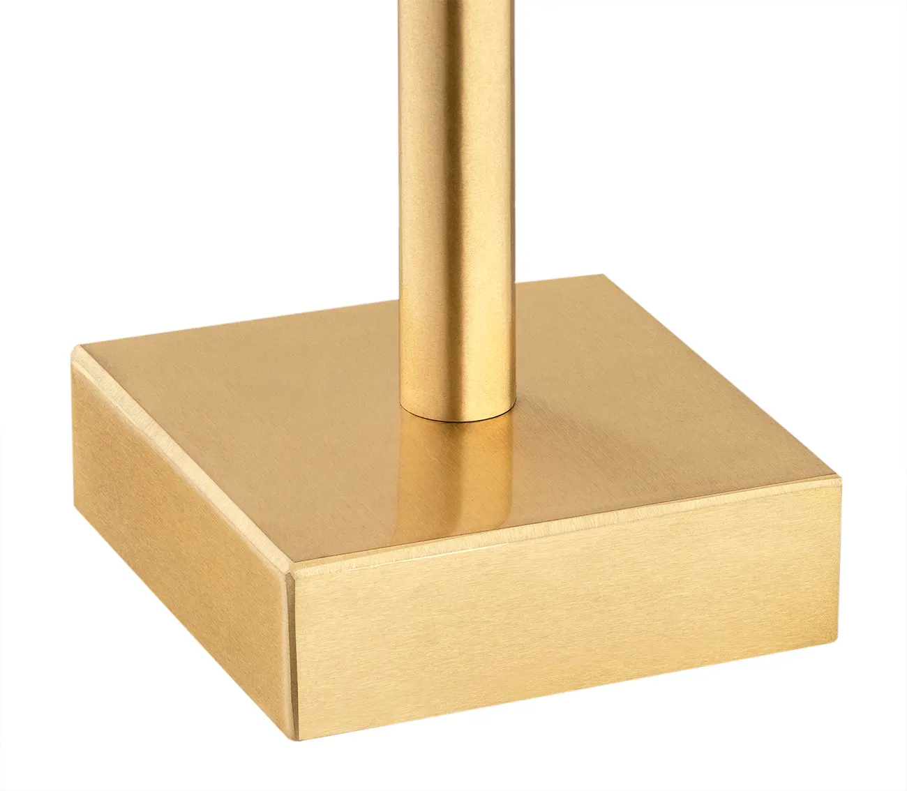 Lampa stołowa ABBANO metalowa mosiądz szczotkowany czarny 38 cm - 8049