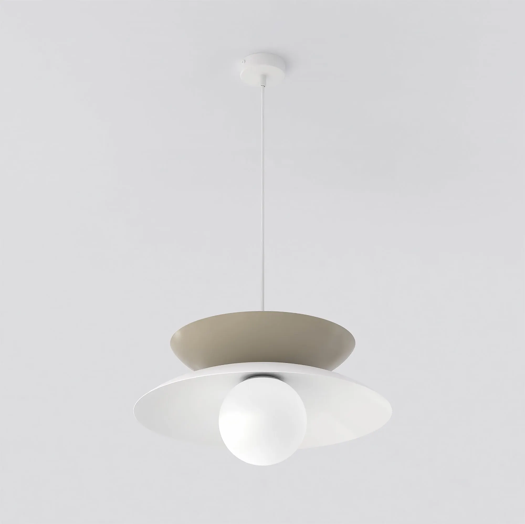 lampa wisząca, klosz, biel świeca, minimalistyczny, kosmos