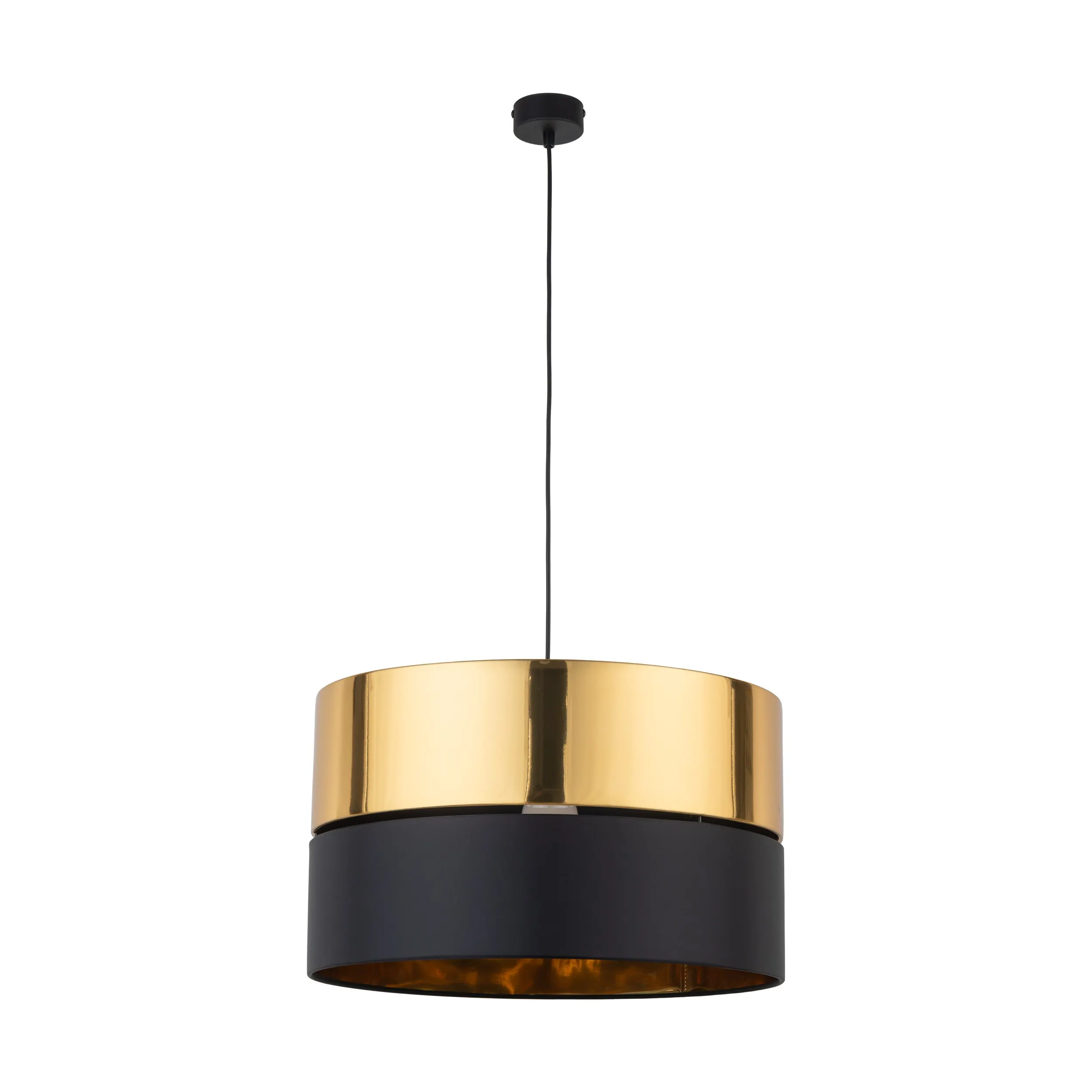 Lampa wisząca HILTON czarna ze złotymi elementami 175x50cm