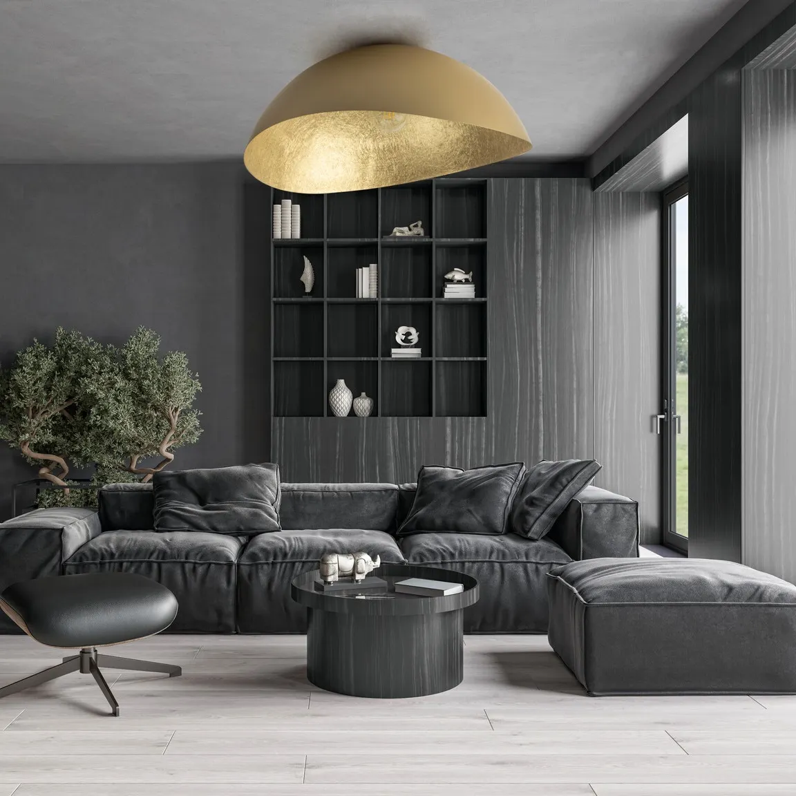 Lampa sufitowa/plafon SOLARIS XL złoty - SI_40593