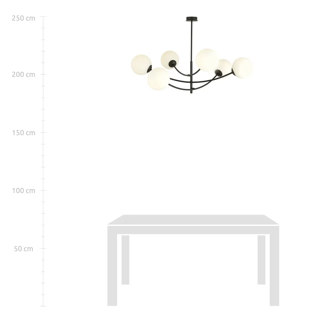 Lampa sufitowa HUNTER 6 czarny biały — zdjęcie 9