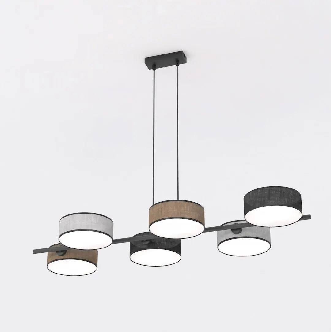 Lampa wisząca DRUMZ 6 MIX1 abażur wielokolorowy — zdjęcie 2