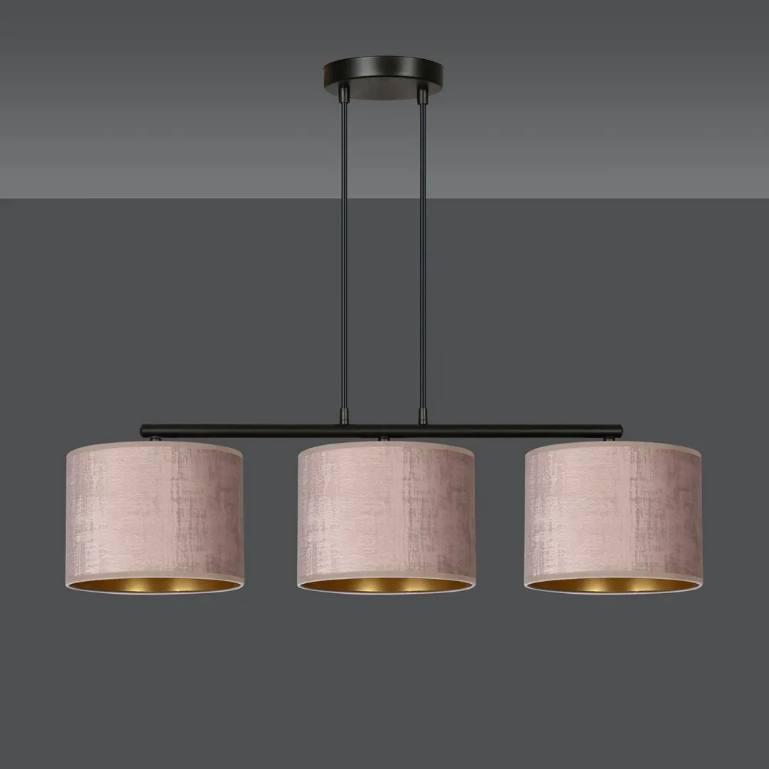 Lampa wisząca HILDE 3 czarny różowy — zdjęcie 3