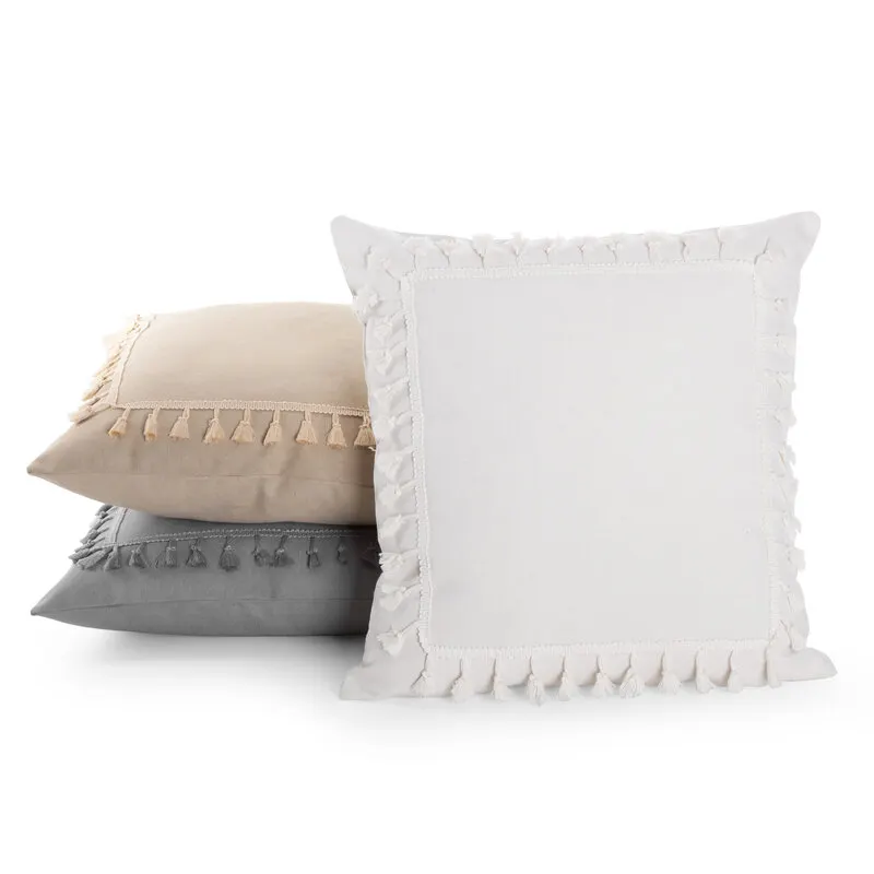 POSZEWKA BOHO 2 45 X 45 CM BEŻOWY - EU_409889