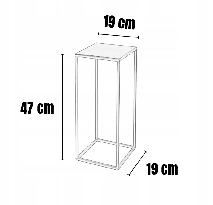 Kwietnik stojący metalowy EVRON S czarny - LD_TZ000087