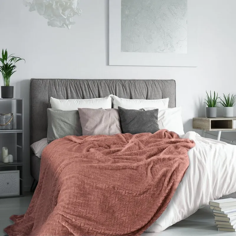 KOC w jodełkę D91 CINDY 150X200 cm Beżowy — zdjęcie 2