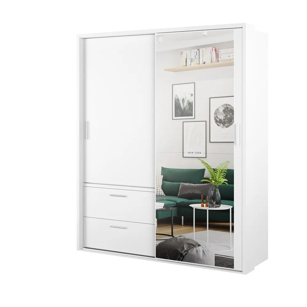 Szafa 2-drzwiowa z lustrem LED ARTI AR-22P 180cm biała