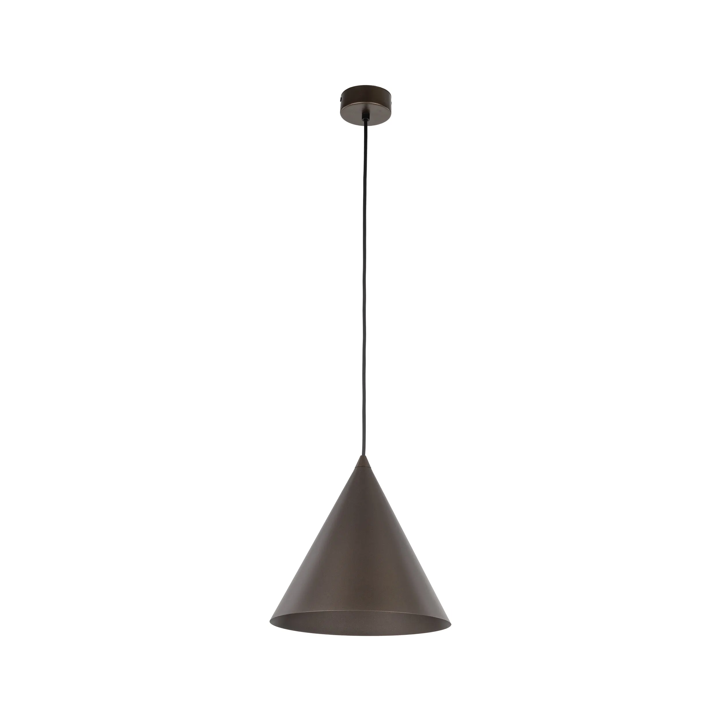 Lampa wisząca CONO brązowa na czarnym przewodzie 160x25cm