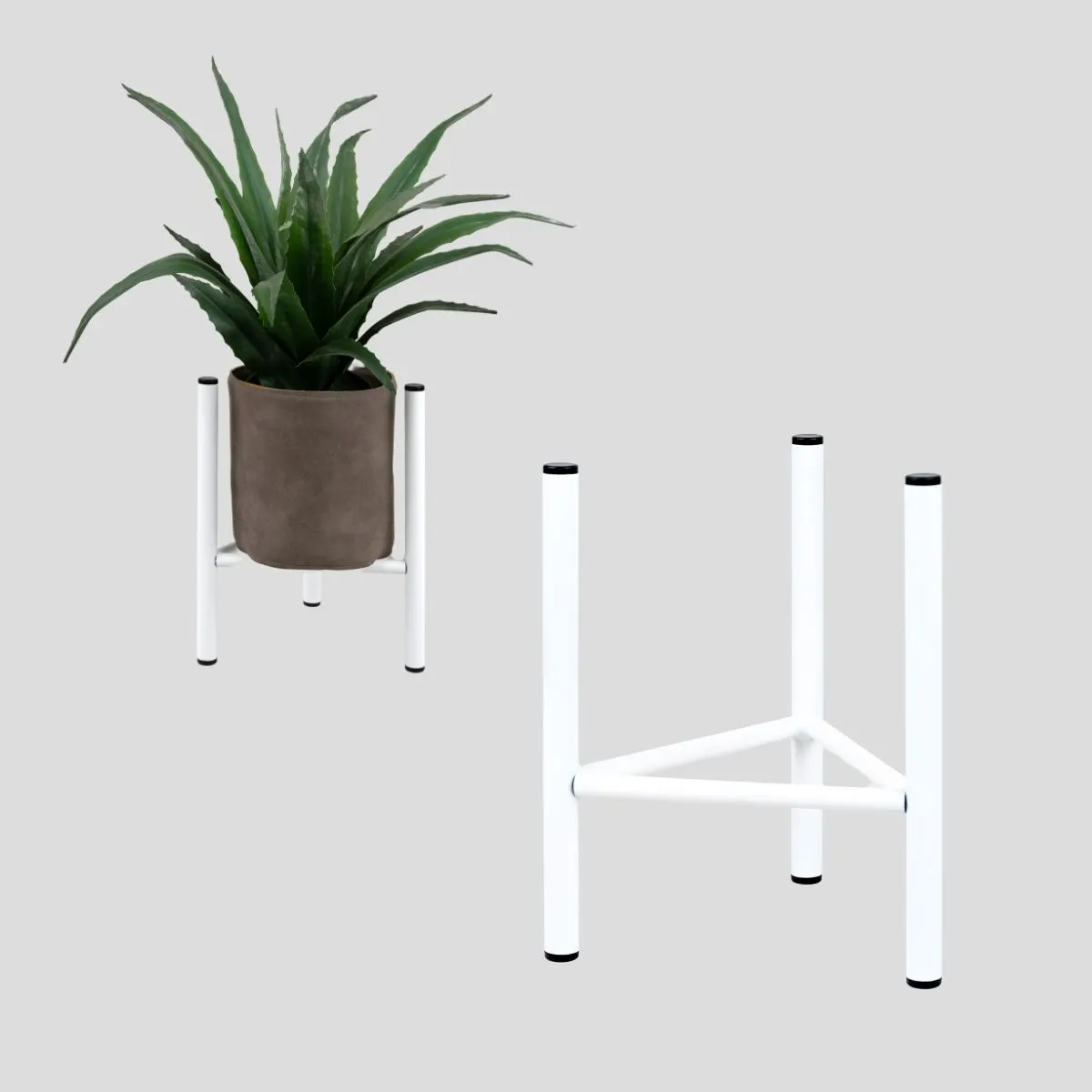 Kwietnik-stojak na donice metalowy DIJON S biały Słoik, plantator, Roślina doniczkowa, Ceramika, Wazon