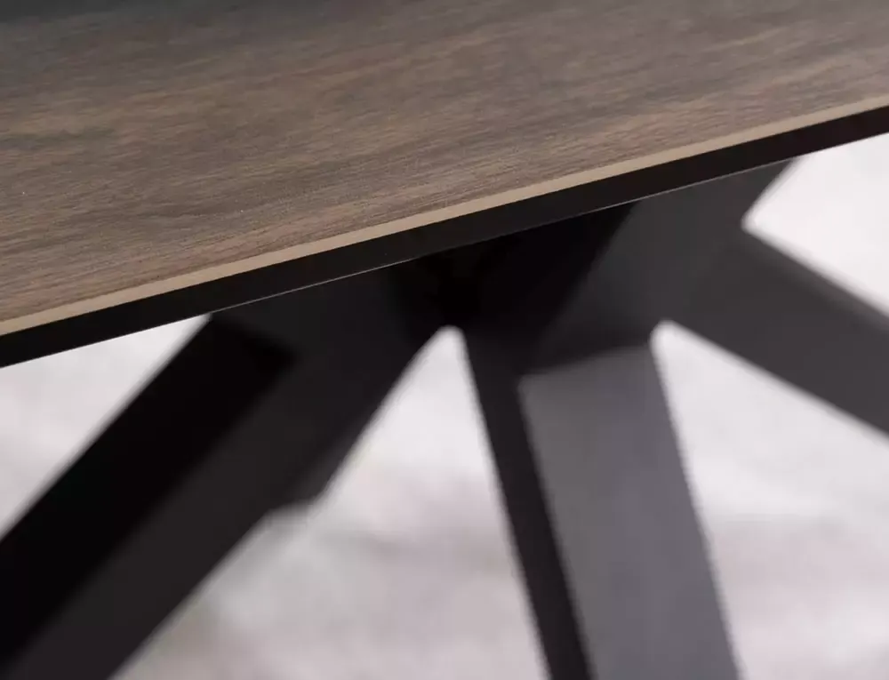 Stół rozkładany COLUMBUS CERAMIC 90x160-240 cm brązowy efekt drewna - COLUMBUSCBRC160