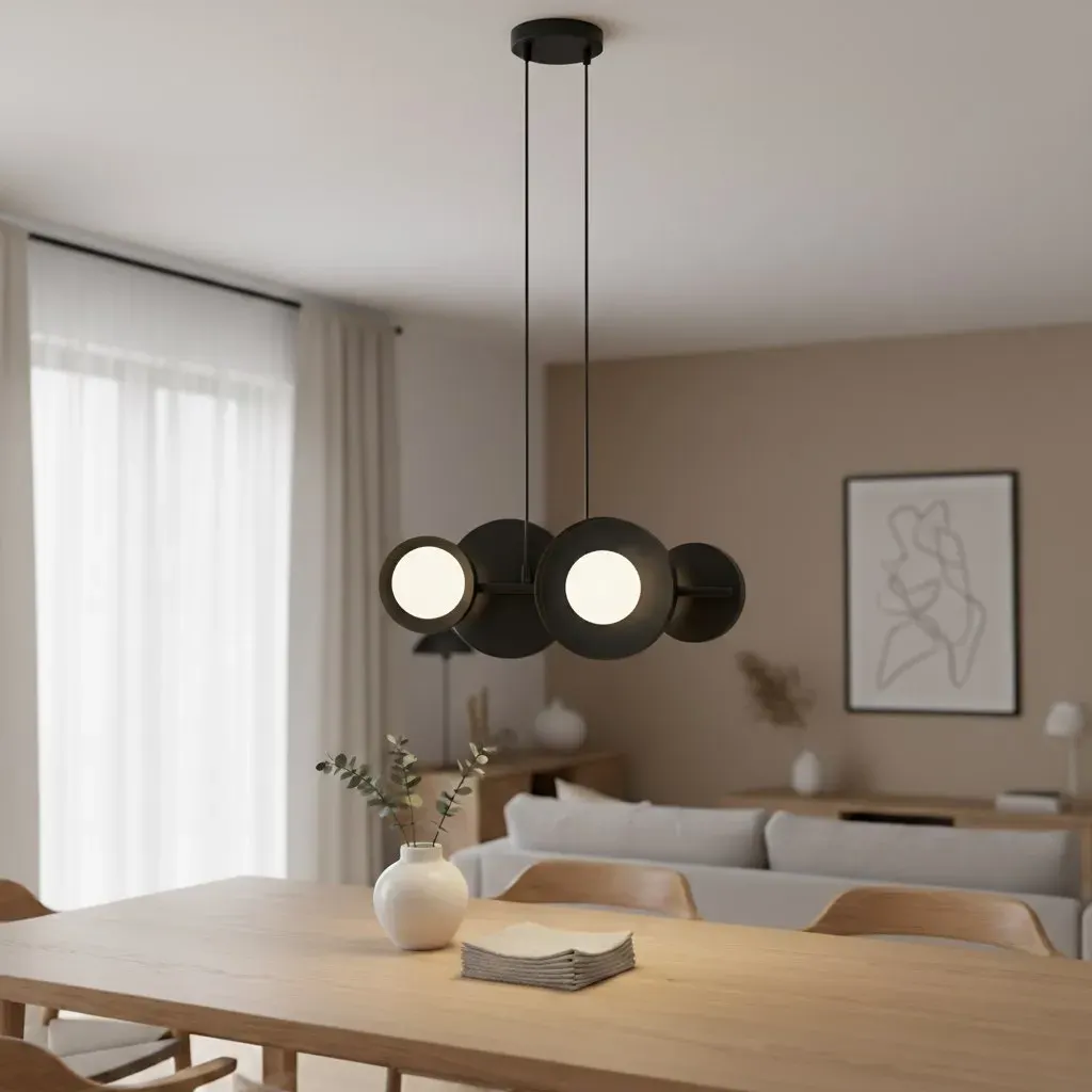 Lampa wisząca metalowa MODEL 4 czarna - 1486/4