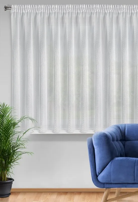 FIRANA SIBEL NA TAŚMIE 300X150 CM BIAŁY