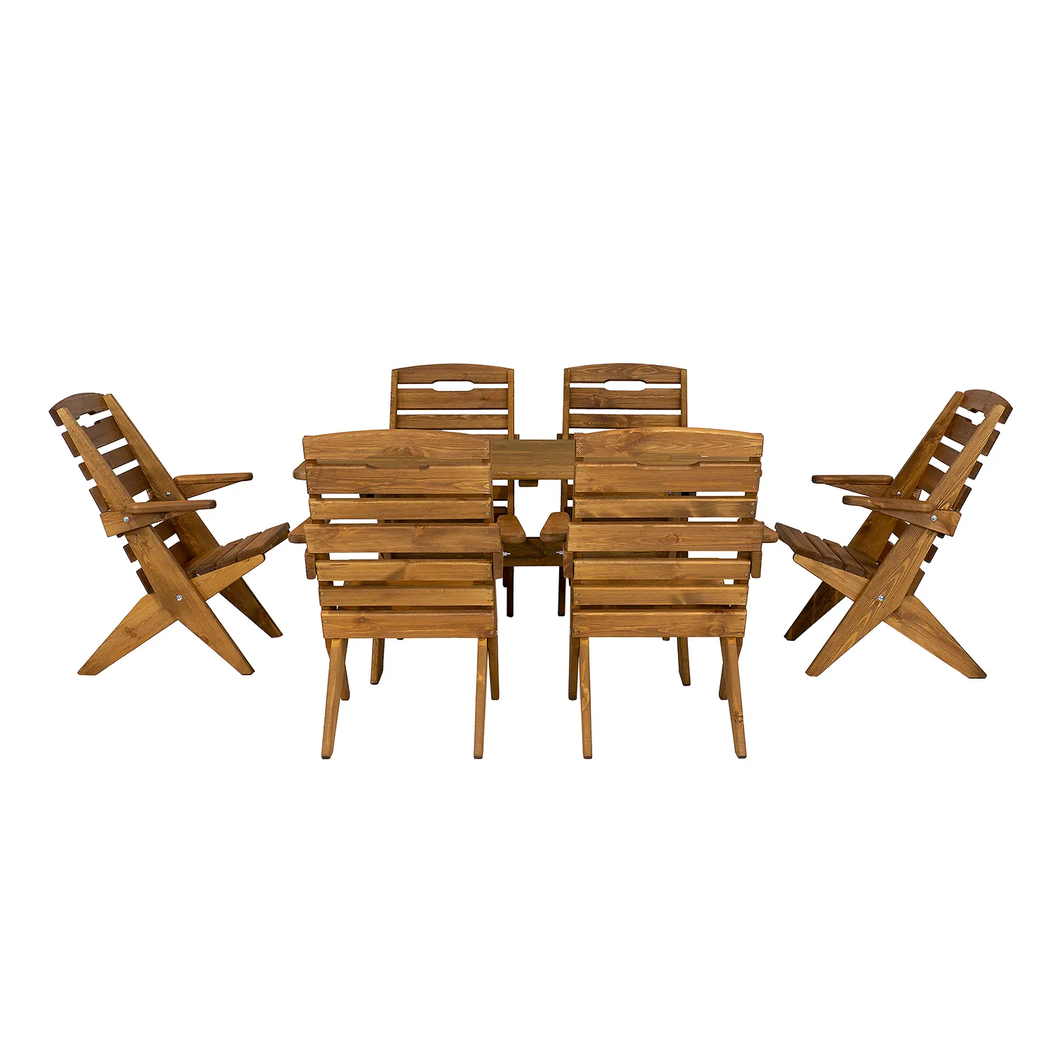 Stół ogrodowy drewniany TOM 75X140 świerk kolor dąb - DR_MO109_STOL_S140