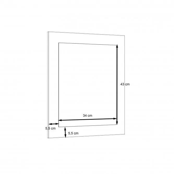 Lustro drewniane DALATE 45 cm dąb katania - DQLD10-D89