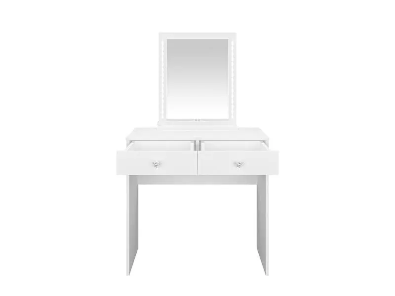 Toaletka BIJOU biała glamour z lustrem ML Meble - 1BIJOU01-001