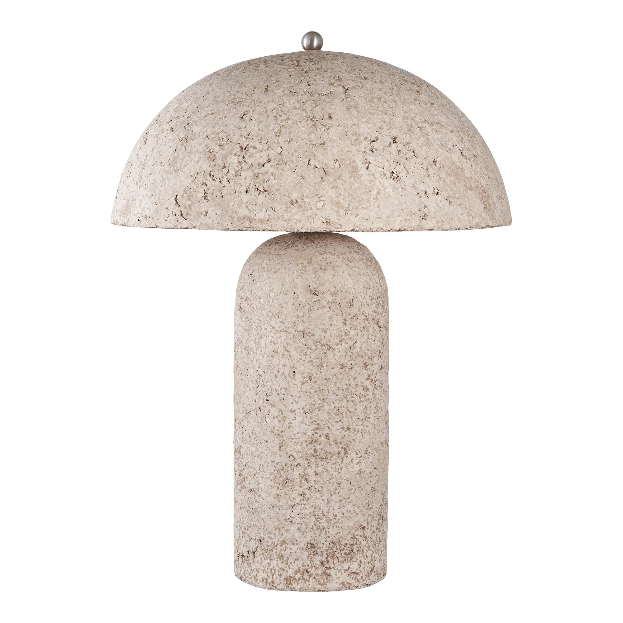 Lampa stołowa ASTLEY papier-mâché - kamienny szary