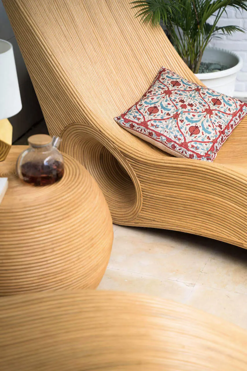 ZESTAW LEŻAKÓW TEGAL OKRĄGŁY STOLIK JASNY - MMRTL003X2J