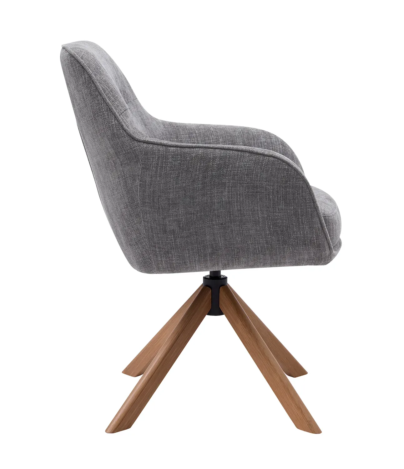 Krzesło obrotowe AVOLA z podłokietnikami - grafitowy - UN_53250003