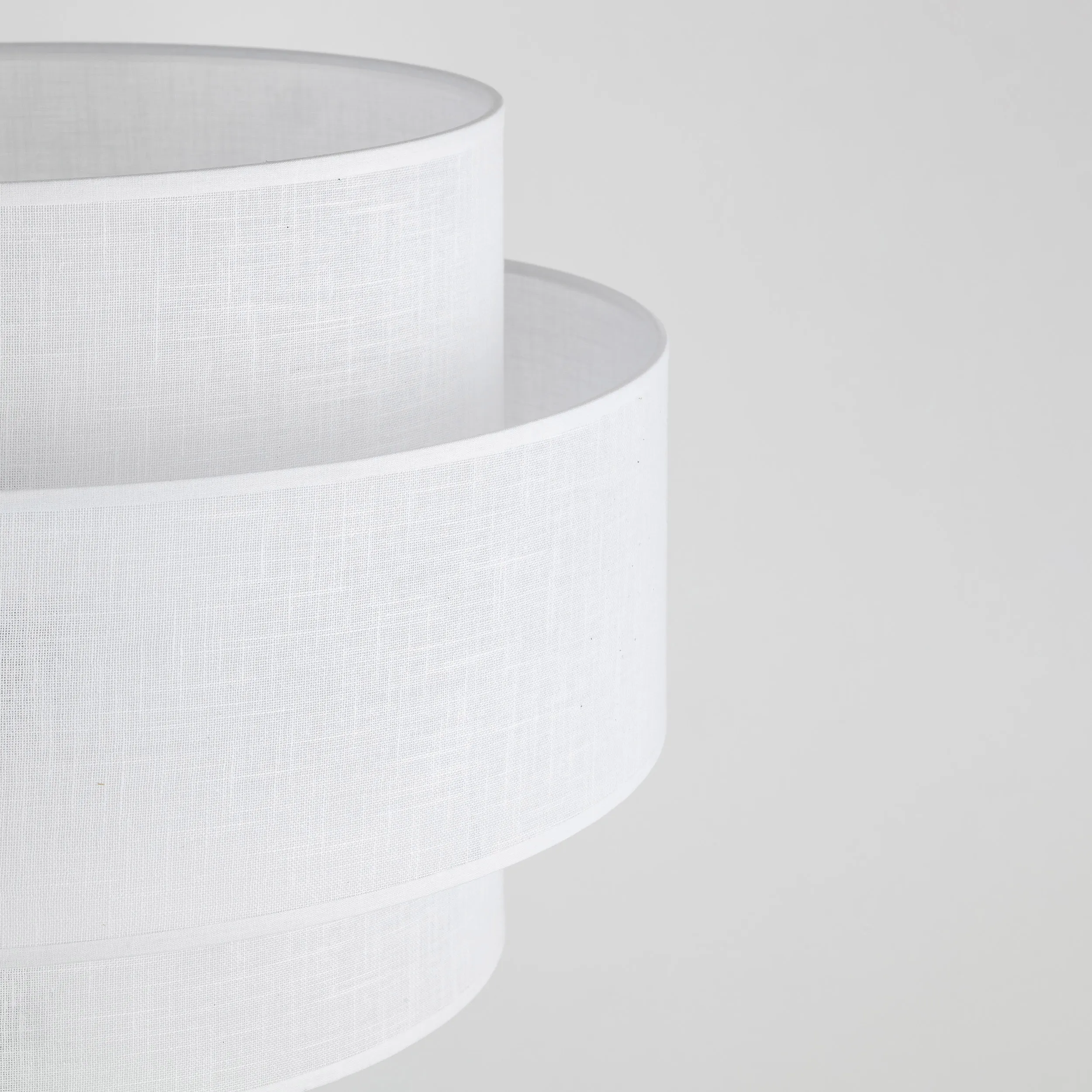 Lampa podłogowa CALISTO czarna z białym kloszem z tkaniny 159x50cm - TK_5894