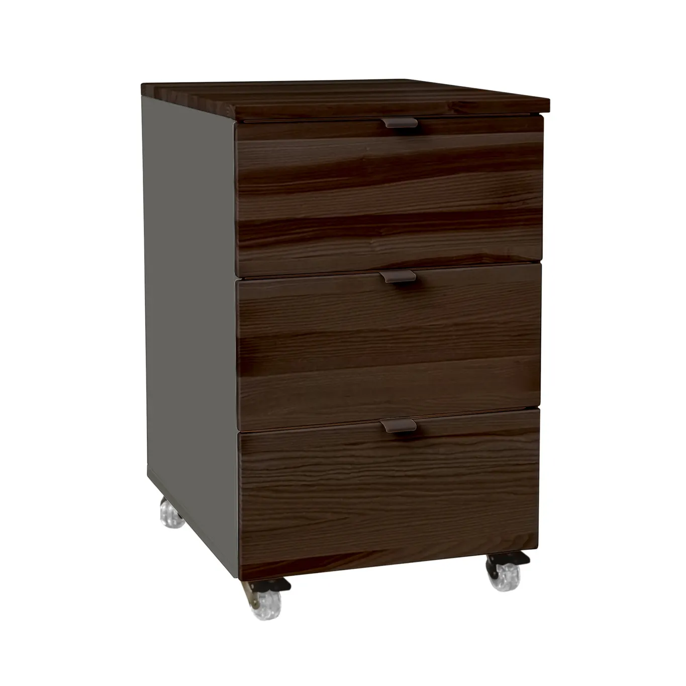 Kontenerek pod biurko z szufladami LUKA na kółkach 41x50 brązowy/kolor orzech Kontenerek pod biurko z szufladami LUKA na kółkach 41x50 brązowy/kolor orzech