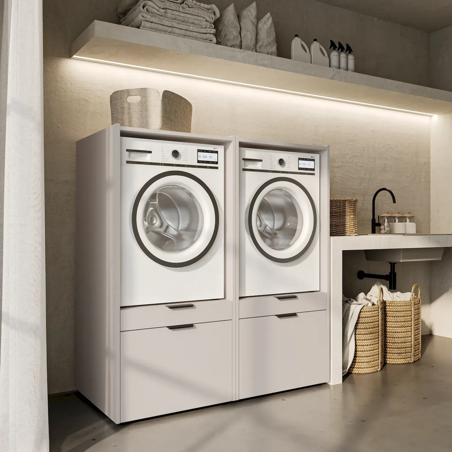 Zabudowa na pralkę lub suszarkę ANDIAMO szuflada półka kaszmir - 30KSOK60