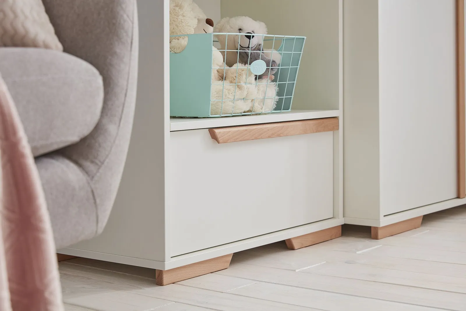 Regał z szufladą SNAP 70x195 biały - PIN_023-070-210