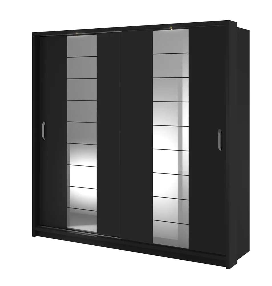 Szafa 2-drzwiowa LED ARTI AR-14P 220cm czarna