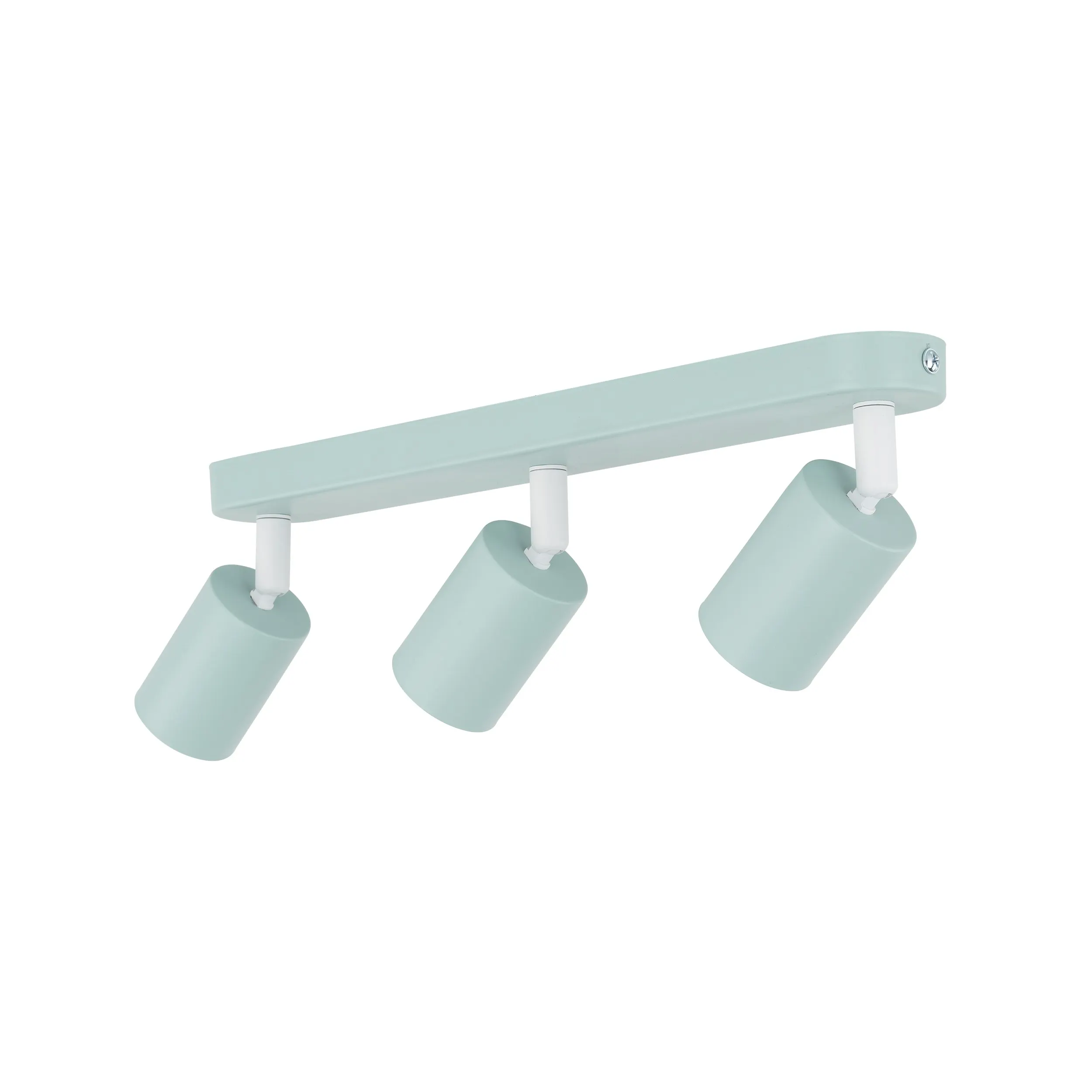 Lampa sufitowa LIVIA miętowa z białymi elementami na metalowej listwie 52x17x14cm - TK_10236