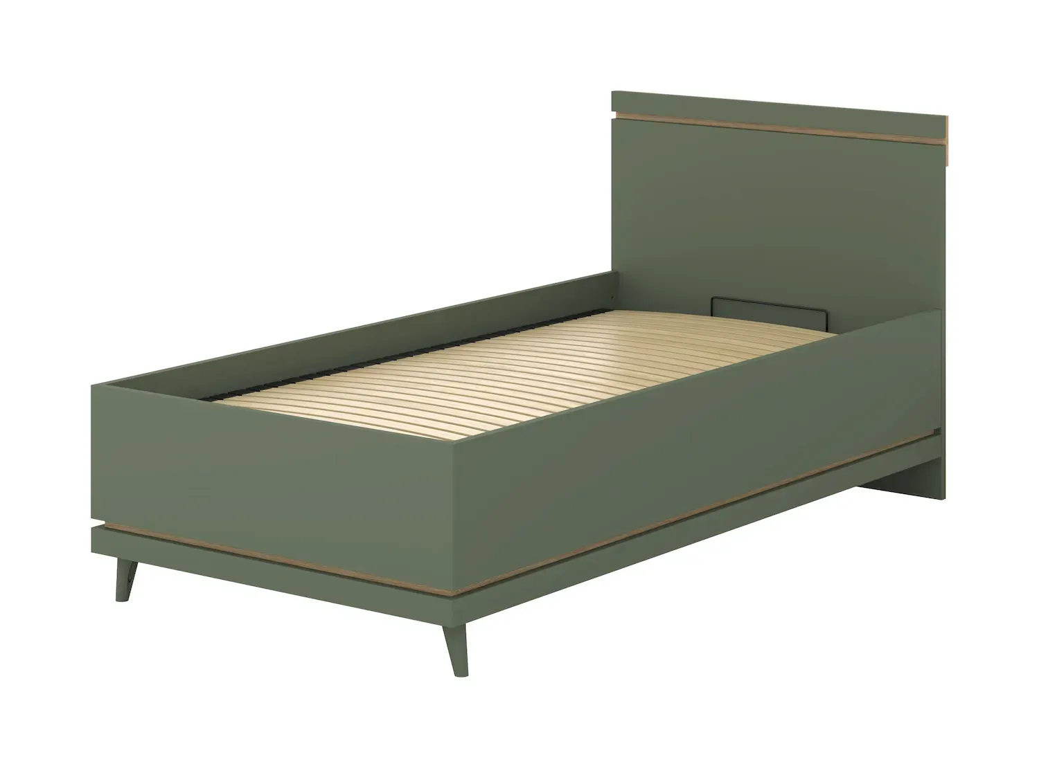 Łóżko z pojemnikiem SCANDI 54 100cm zielony Łóżko z pojemnikiem SCANDI 54 100cm zielony