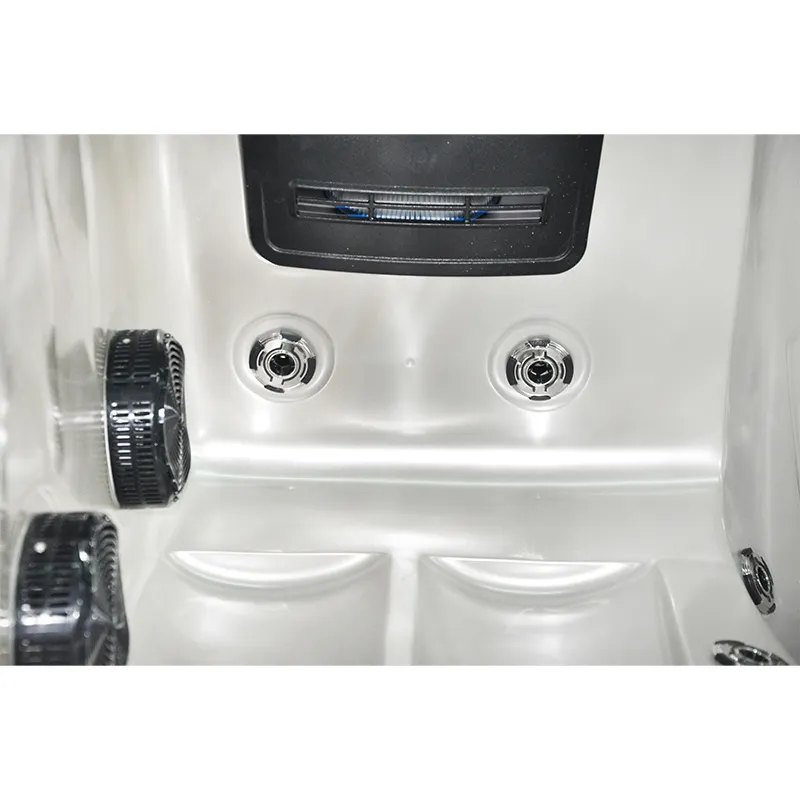 Jacuzzi ogrodowe 2-os. z hydromasażem SPA-749 200x135 cm biały/brązowy - HS_SPA749-3284