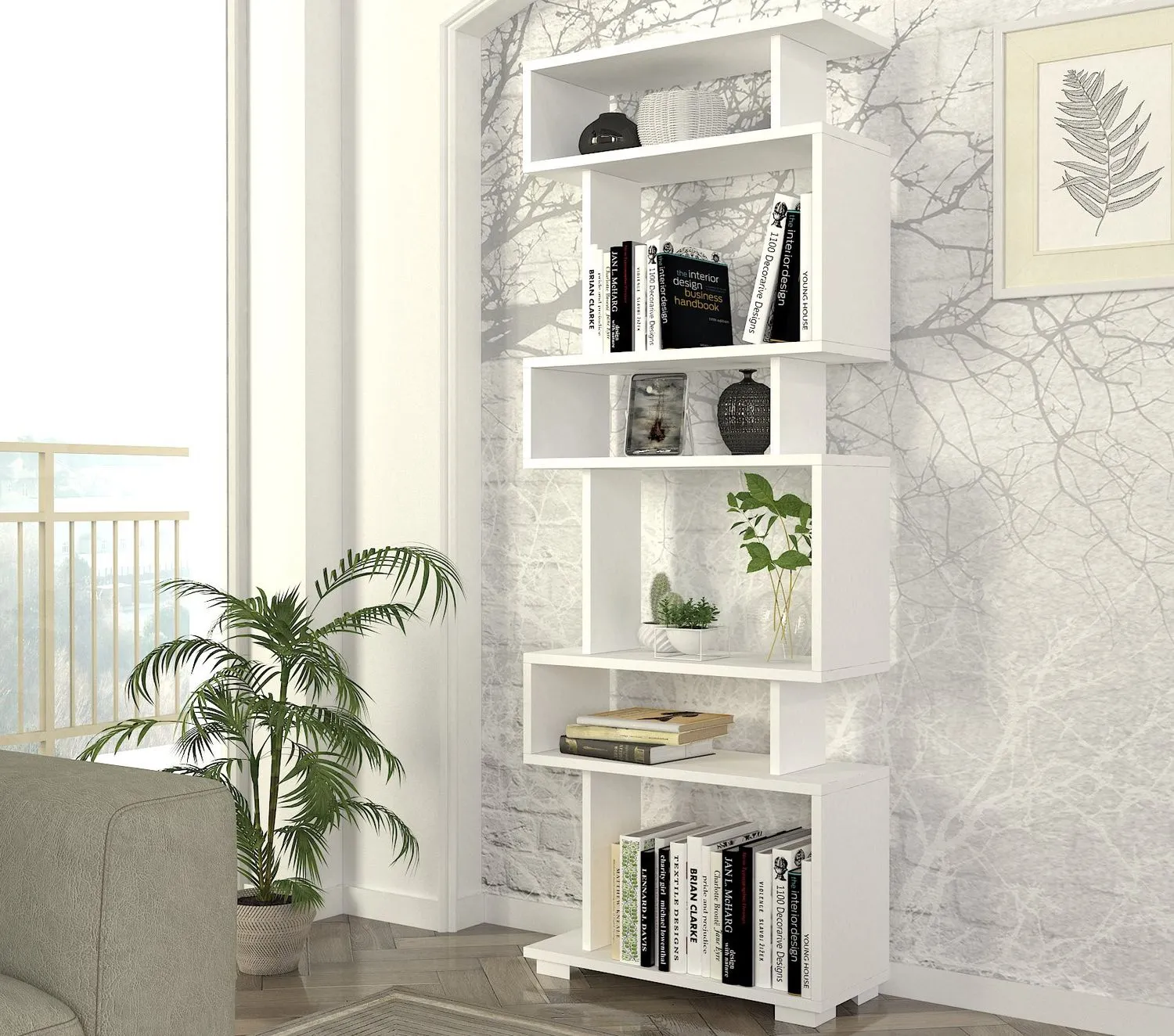 Regał niski otwarty BLOK 60x165 cm biały - ASI_745DCD3605