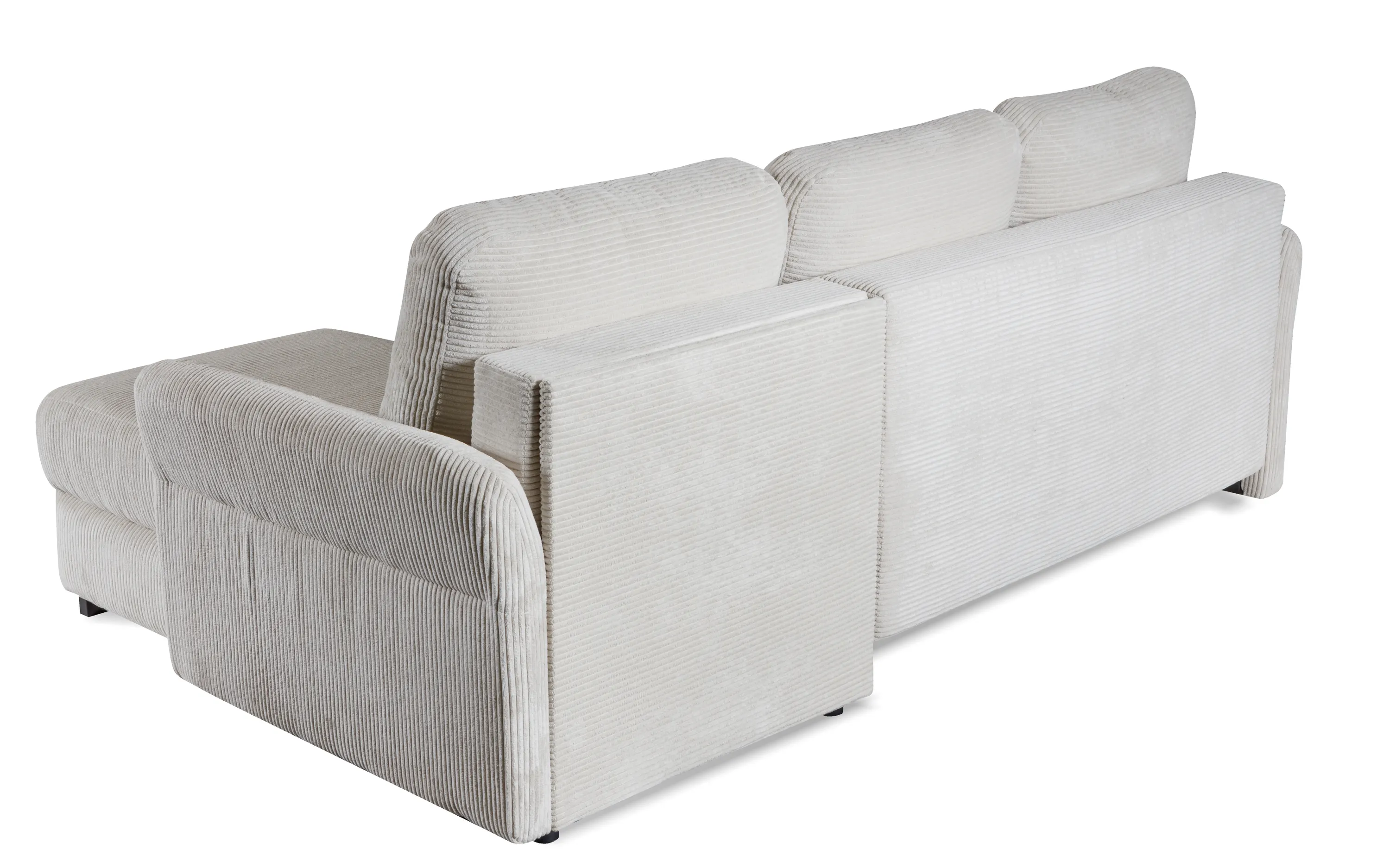 Narożnik rozkładany z pojemnikiem VOLT POSO 238 cm L/P beżowy - VOLT_POSO_100