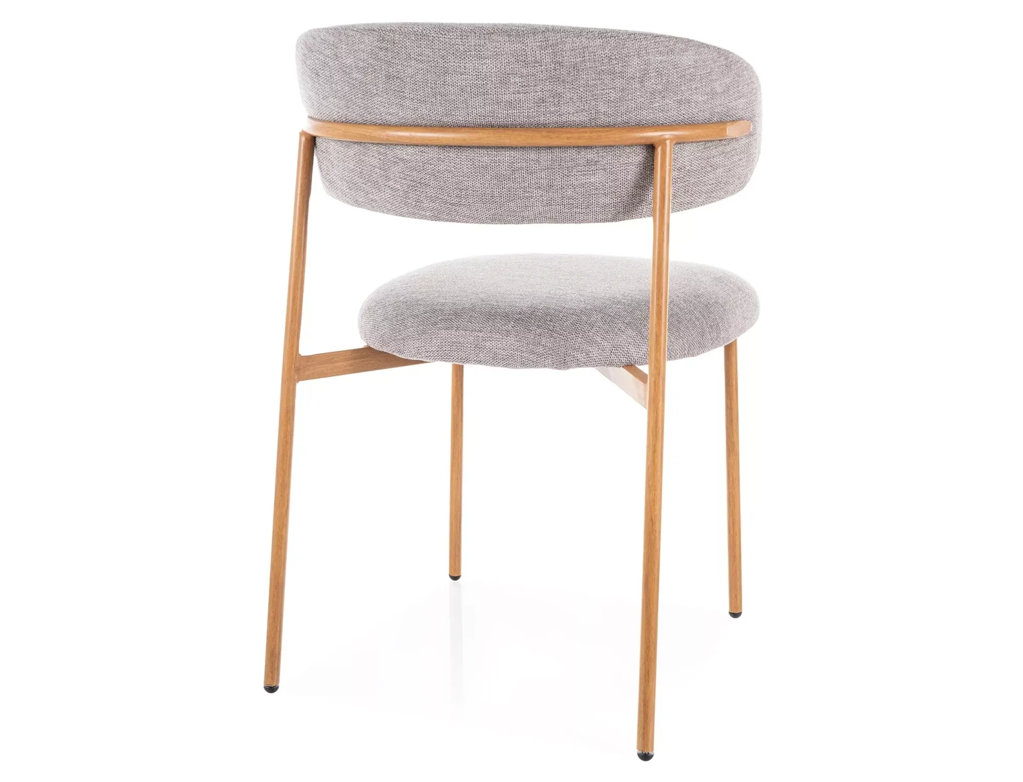 Krzesło jadalniane ELTON D BREGO szare/dąb - ELTONDBRDSZ