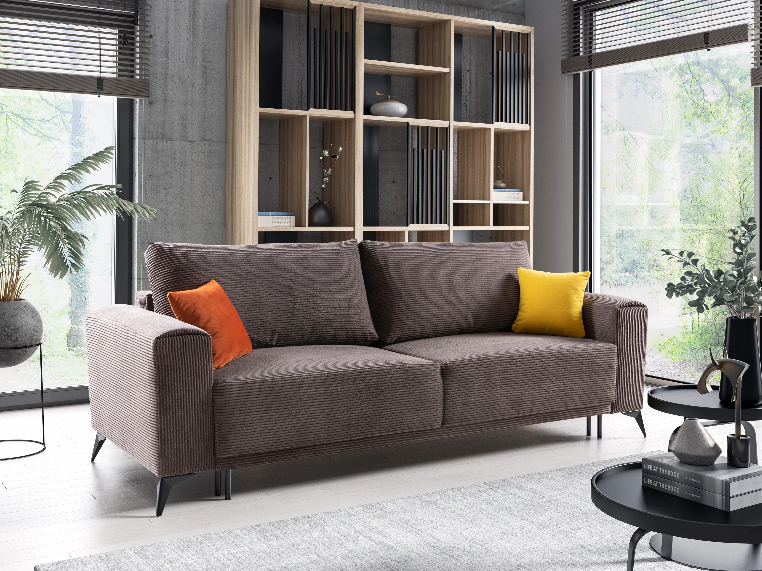 Sofa z funkcją spania Enormus Poso 6 brązowa — zdjęcie 7