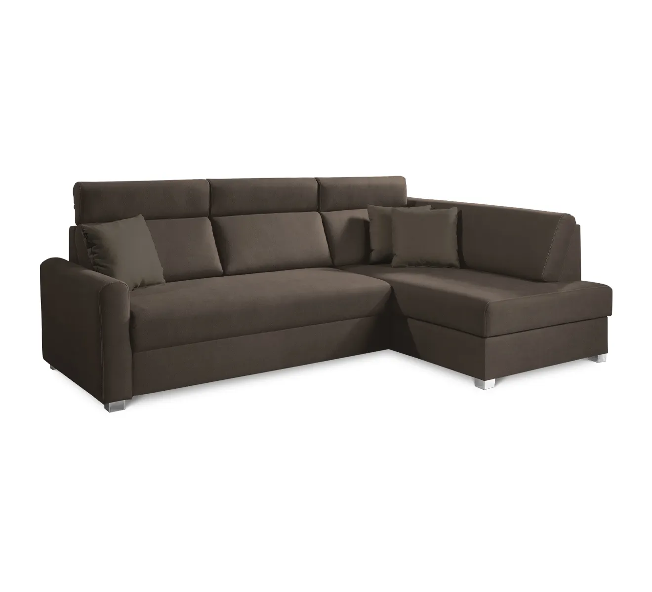 Narożnik z funkcją spania i pojemnikiem na pościel BRIG NFPA L ZETTA 294 brązowy Narożnik z funkcją spania i pojemnikiem na pościel BRIG NFPA L ZETTA 294 brązowy