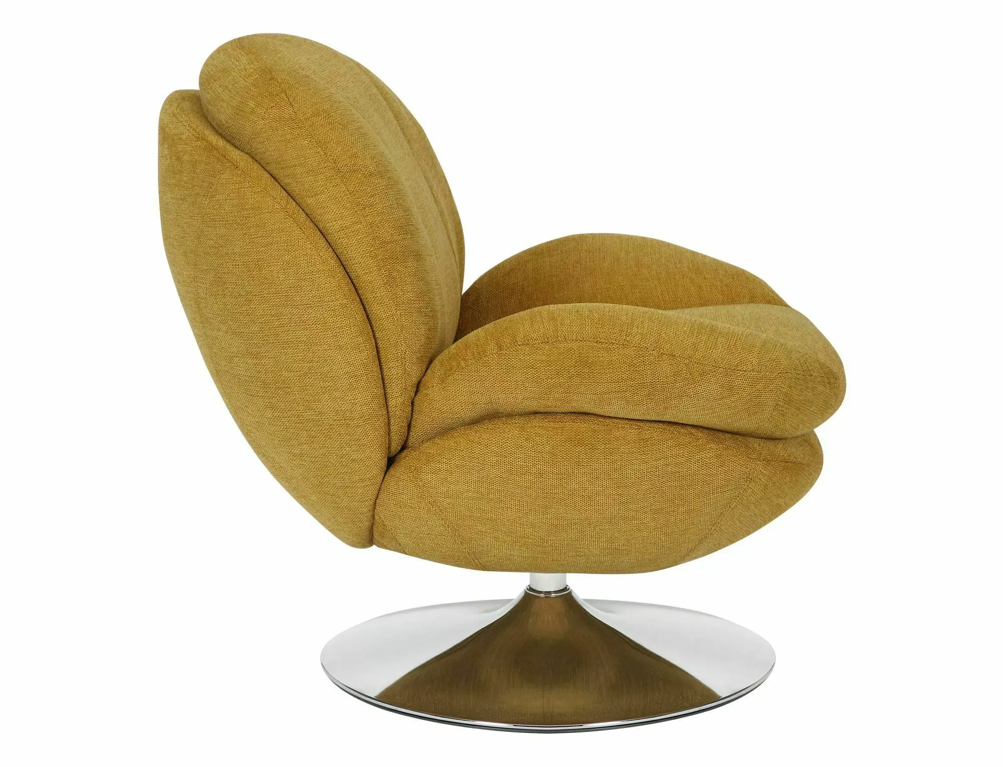 Fotel obrotowy BRIGITTE BREGO curry chromowana noga Signal - BRIGITTEBRCU