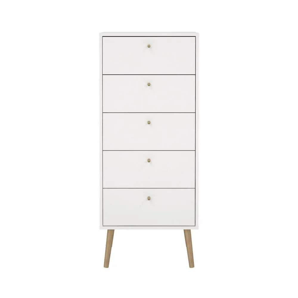 image szafka, komoda, szafka 5szuflad, drewniane nóżki, biała furniture
