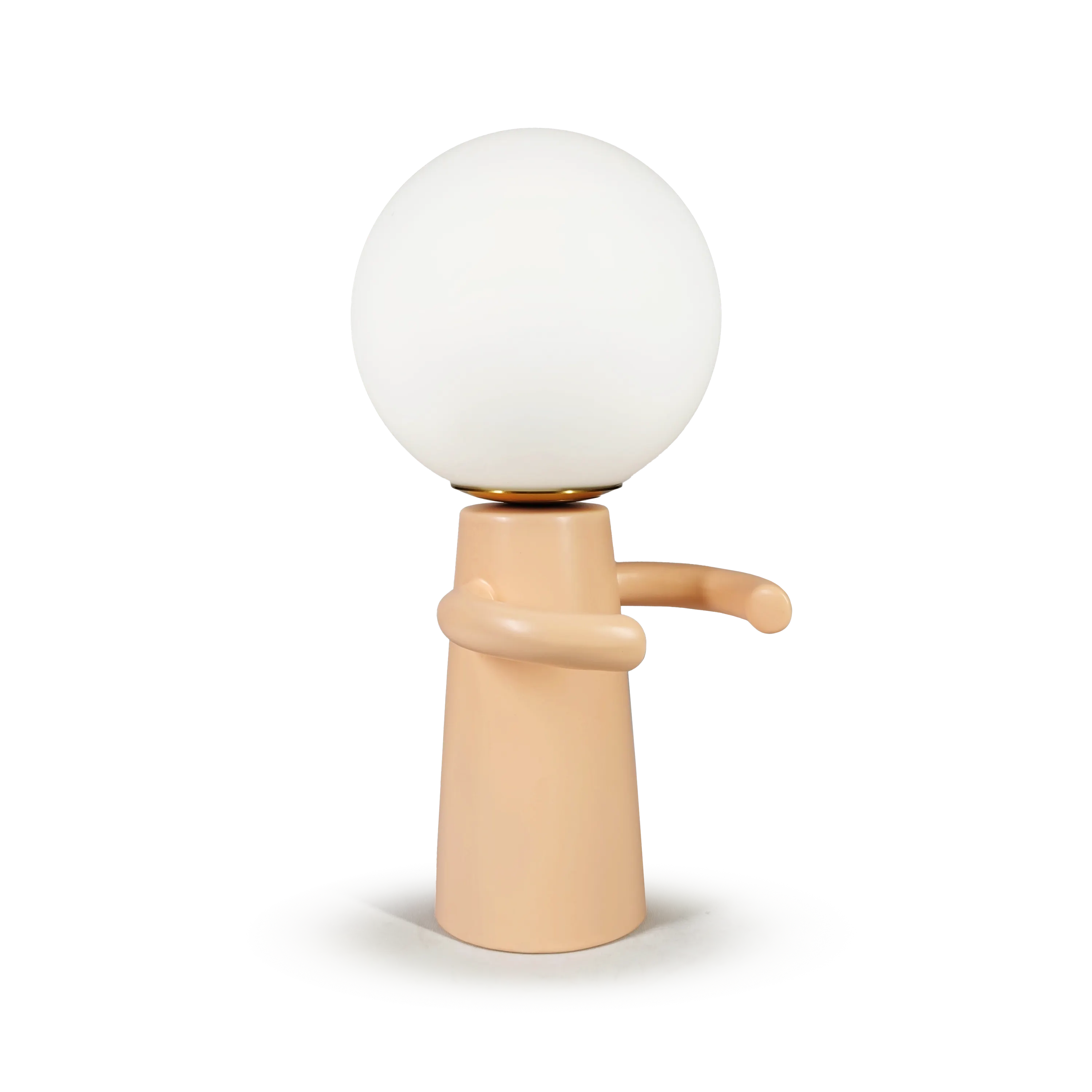 Lampa stołowa designerska PAUL ceramiczna brzoskwiniowa