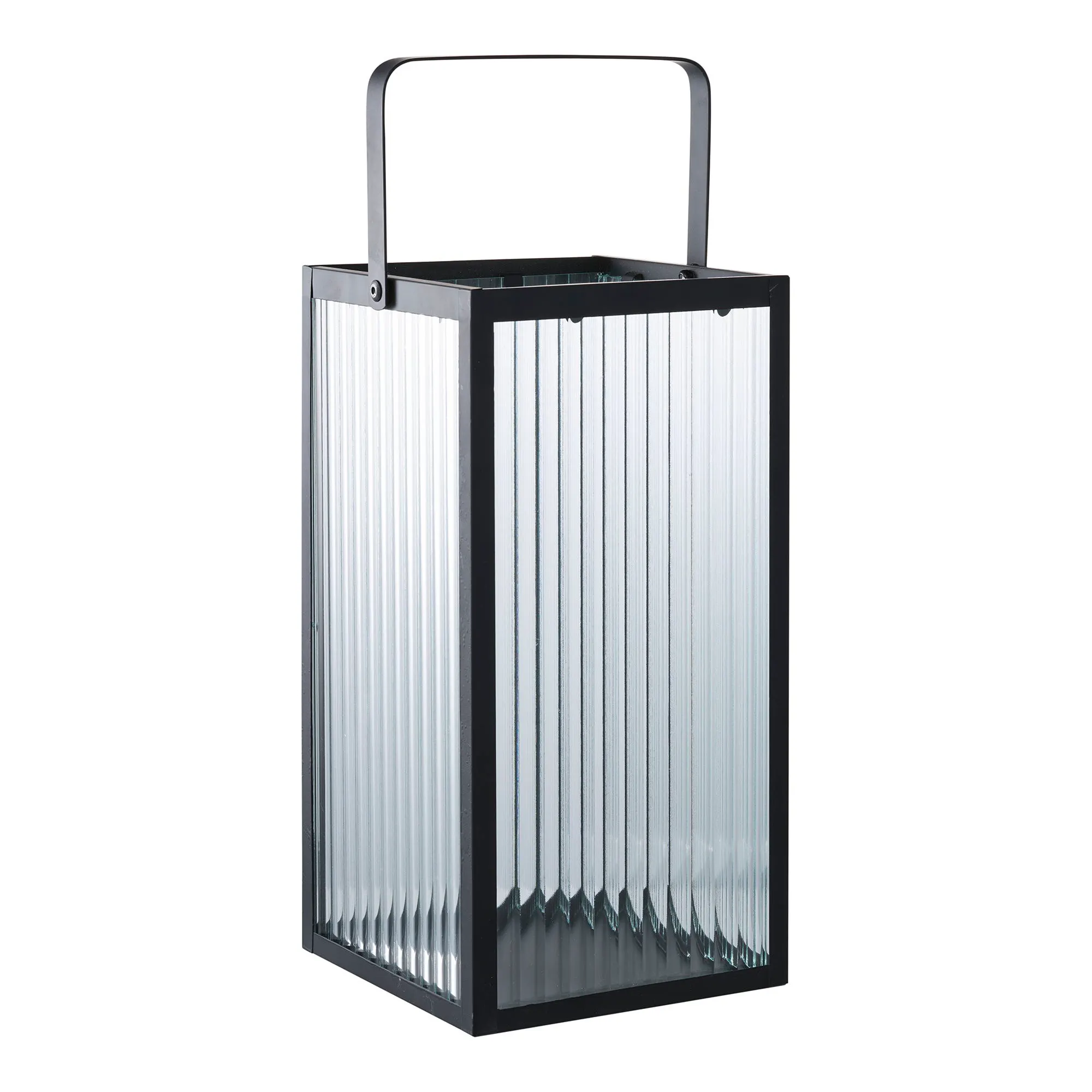 Latarnia ALMONTE metal szkło szer.15 cm wys. 30 cm czarna Lampa, Cyna, Latarnia, Łóżeczko, Może