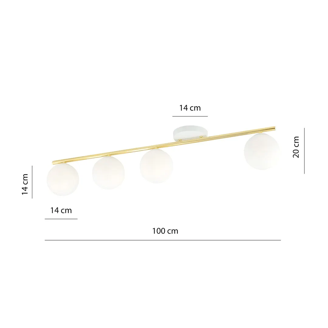 Lampa sufitowa MONZA Biały,Złoty 1253/4 - 1253/4