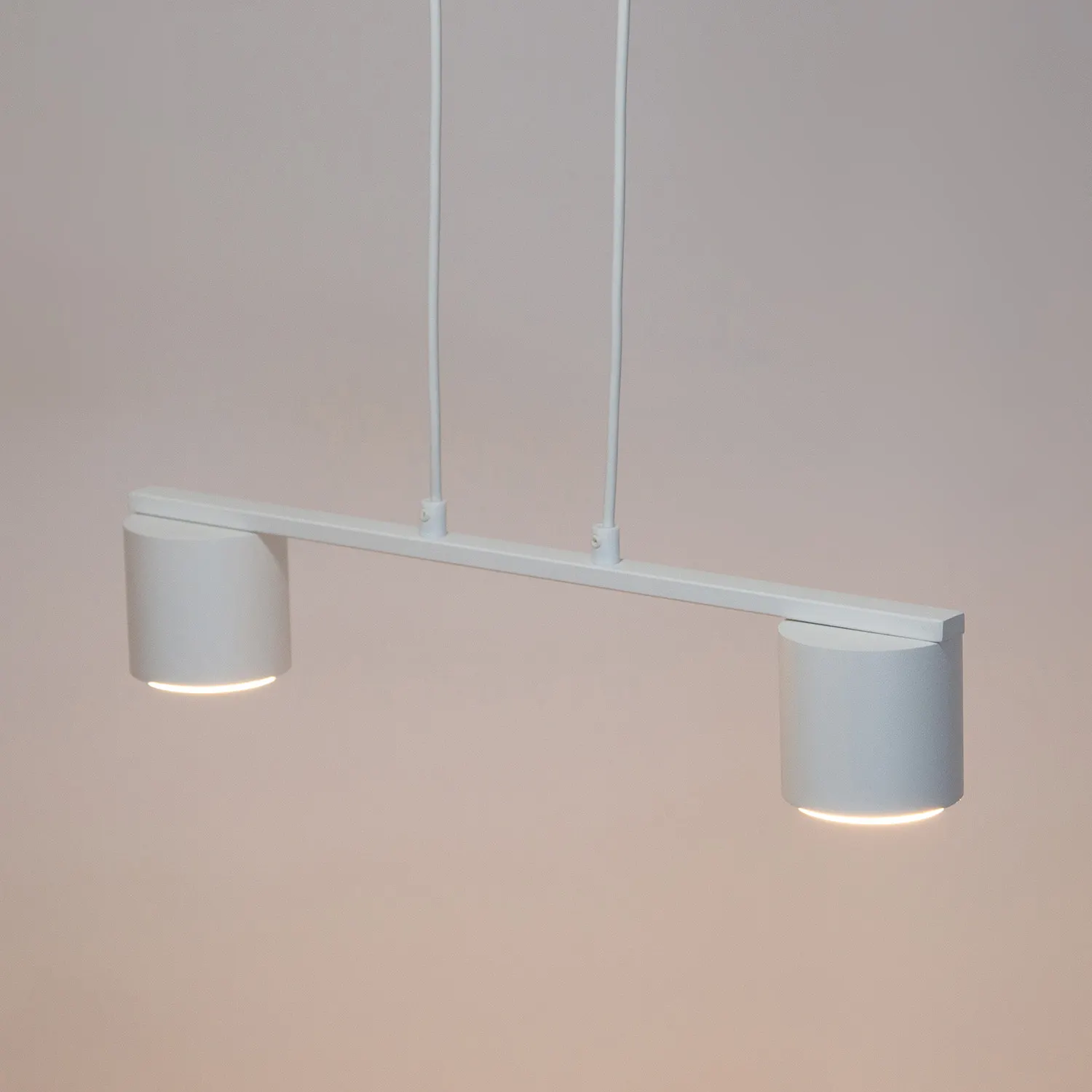 Lampa wisząca stalowa MILA 2 biała - SI_41349