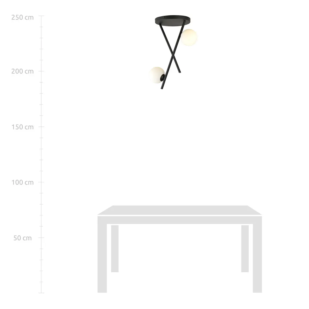 Żyrandol RIVER Czarny 1194/2 - 1194/2